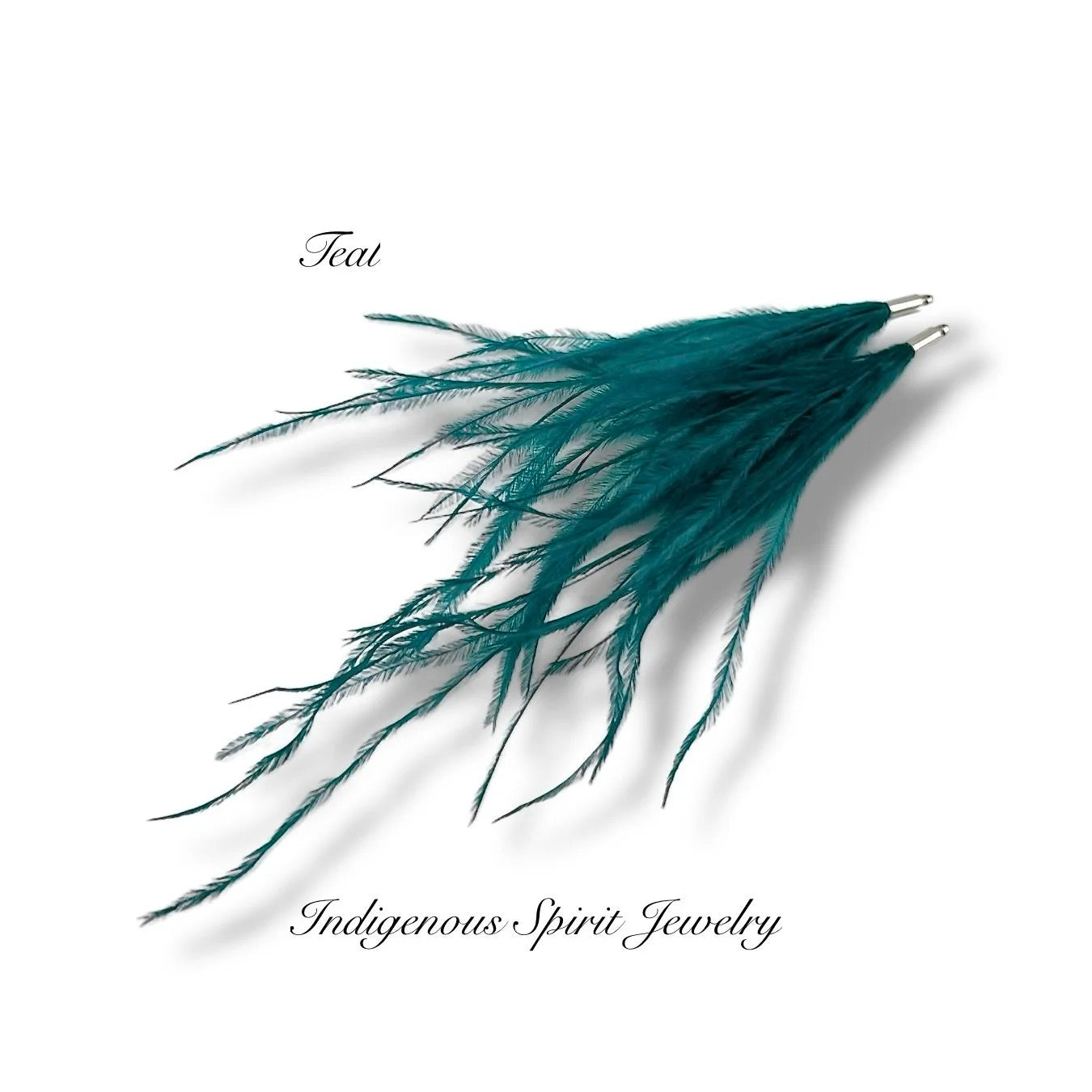 Long Feather - Narrow Silver Base Connectors