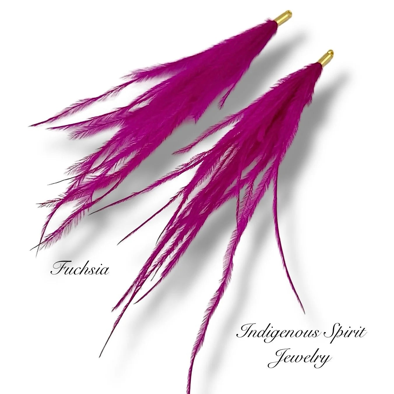 Long Feather - Narrow Gold Base Connectors