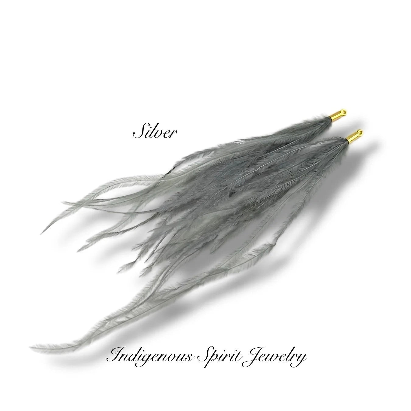 Long Feather - Narrow Gold Base Connectors