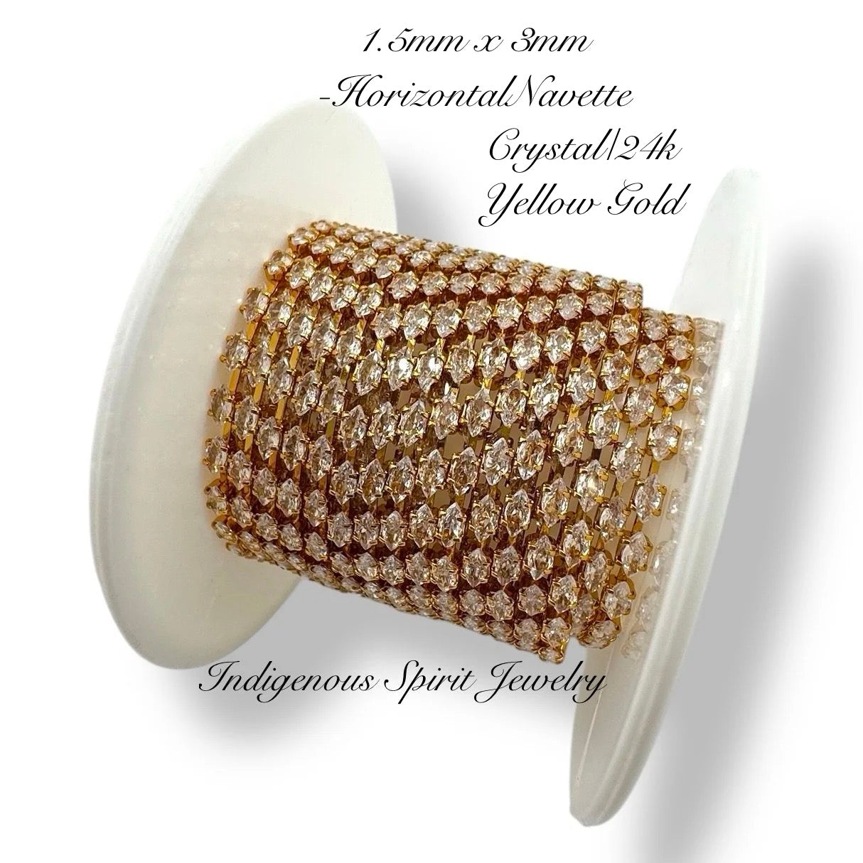 Navette Cubic Zirconia Banding - 18k Gold Plated