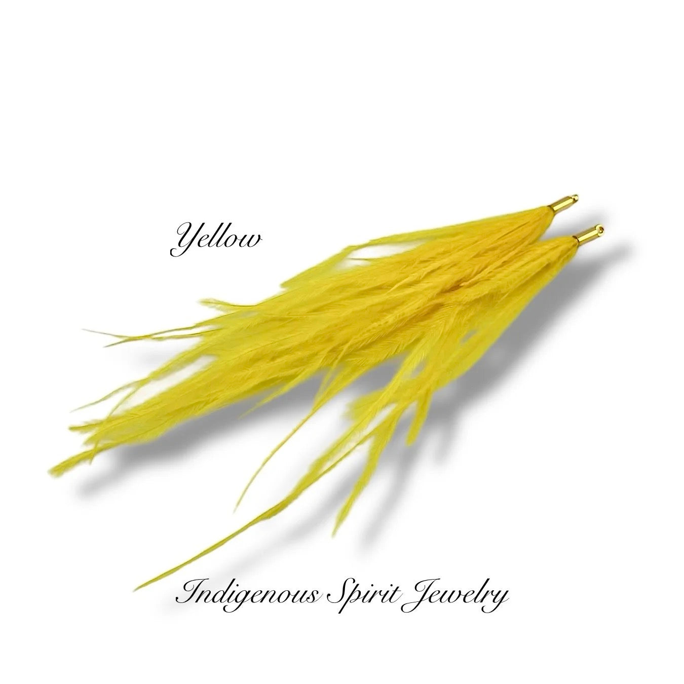 Long Feather - Narrow Gold Base Connectors