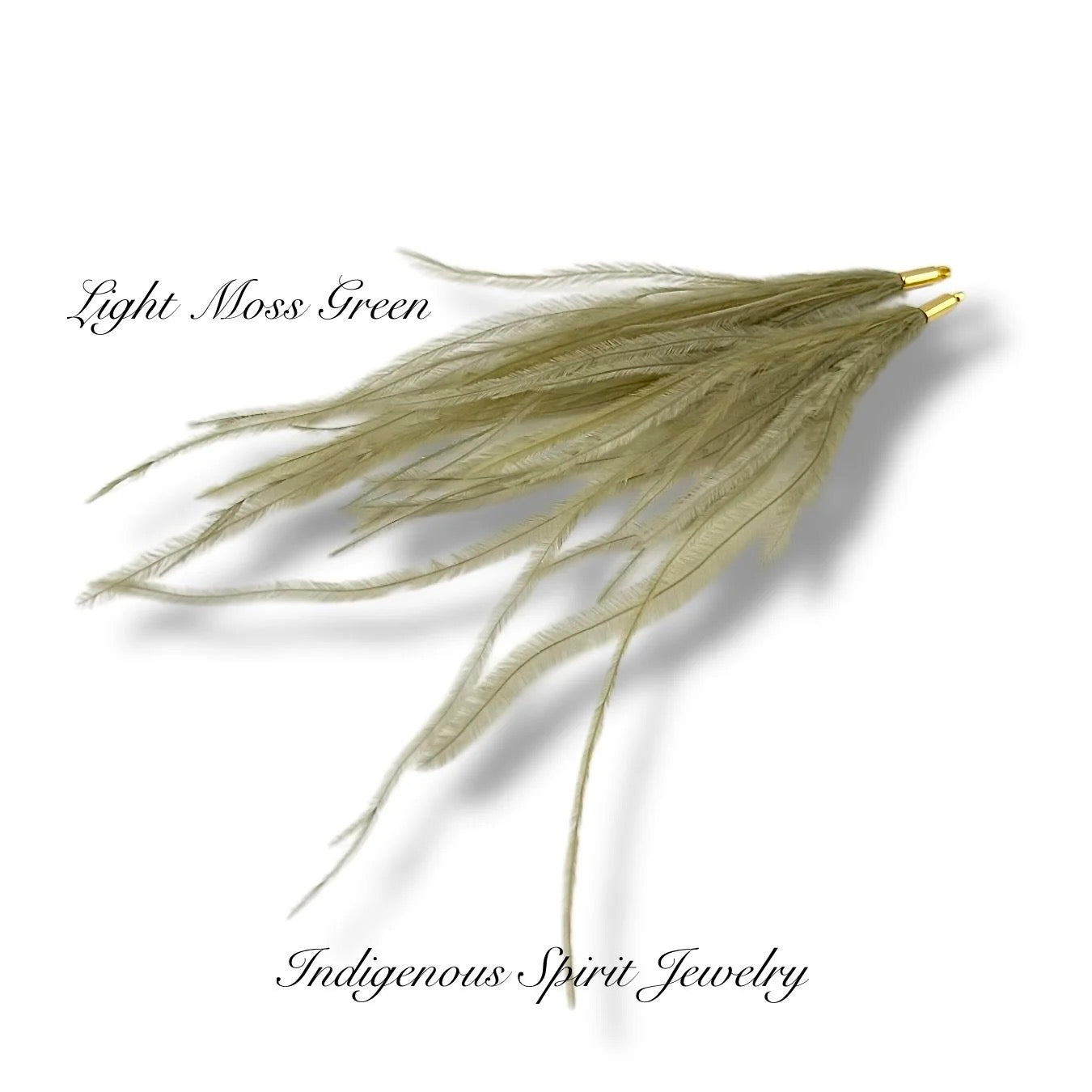 Long Feather - Narrow Gold Base Connectors