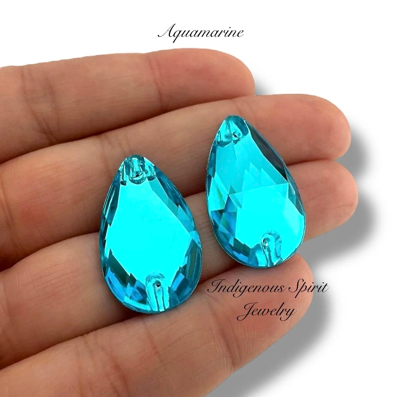 COLLECTION - 17mm x 28mm Teardrop K9 Crystal Sew-on Cabochons