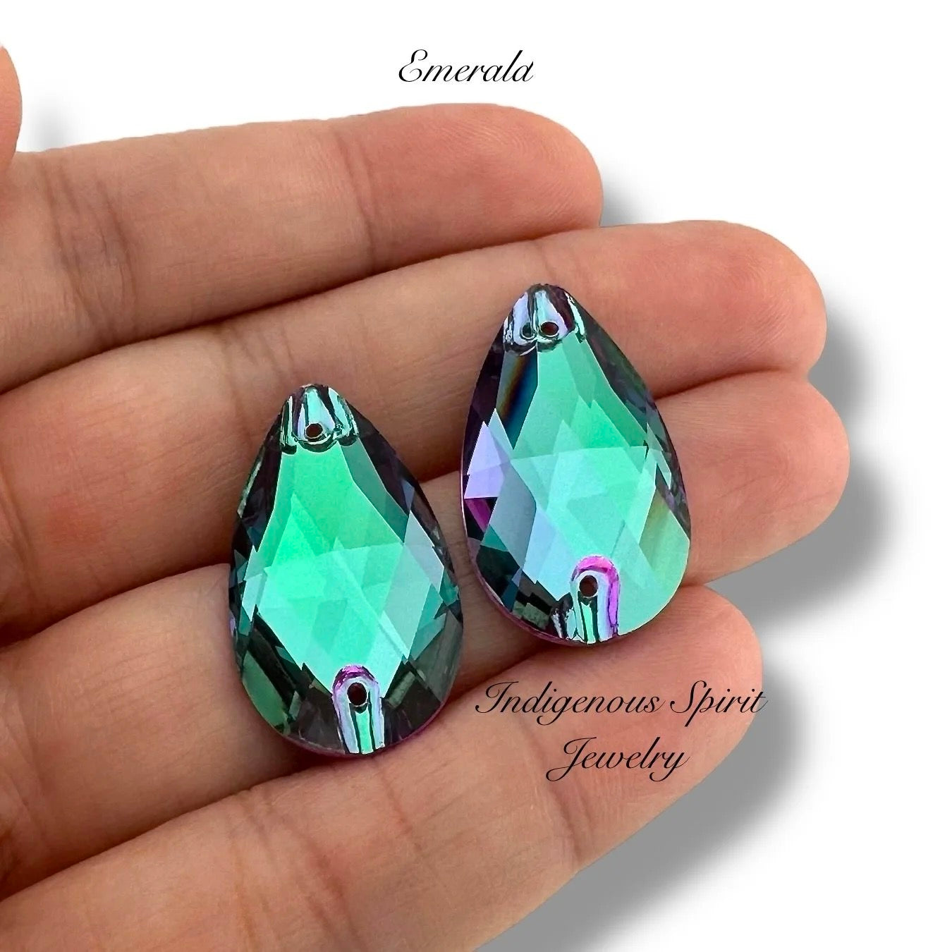 COLLECTION - 17mm x 28mm Teardrop K9 Crystal Sew-on Cabochons
