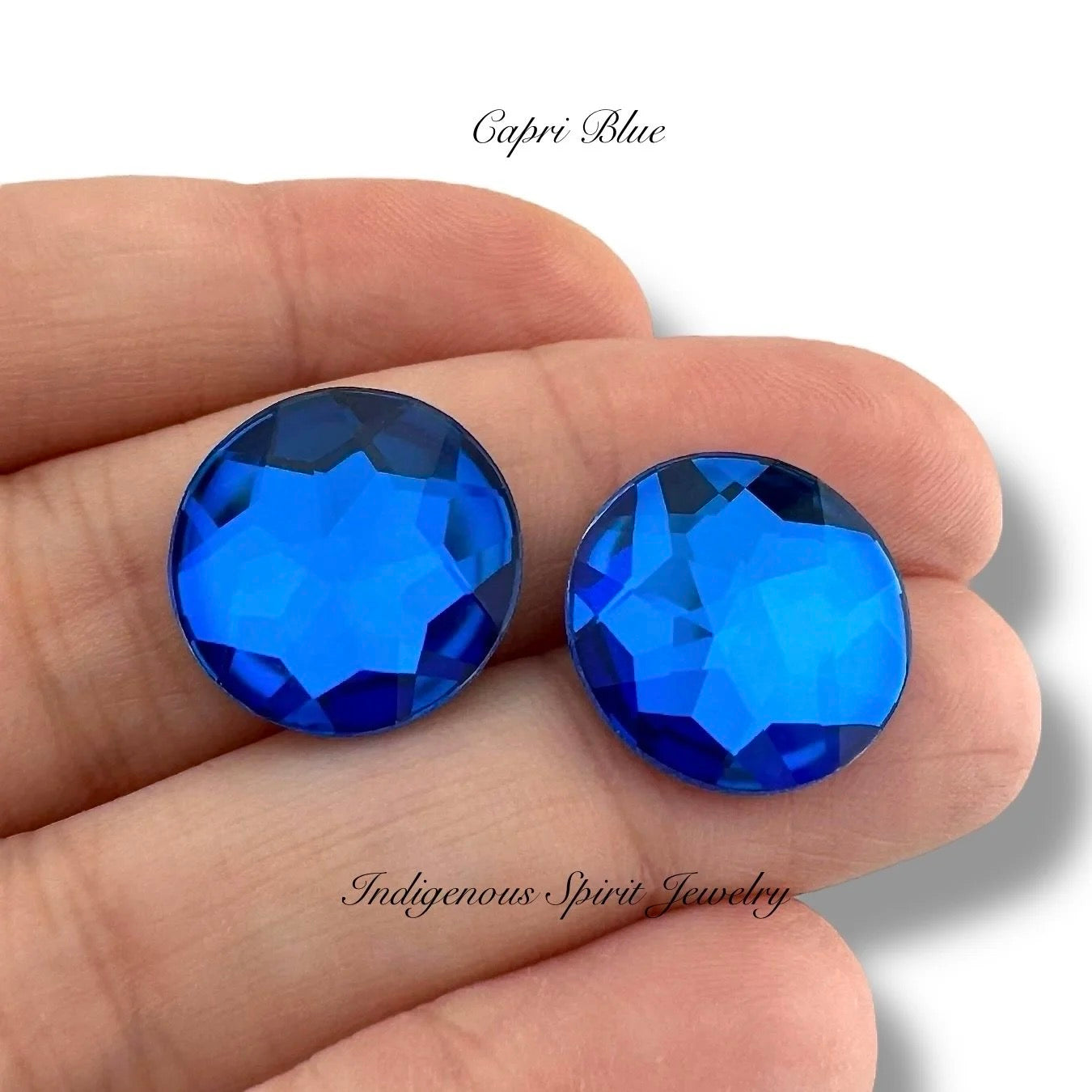 COLLECTION - 16mm Circle Flower Cut K9 Crystal Cabochons