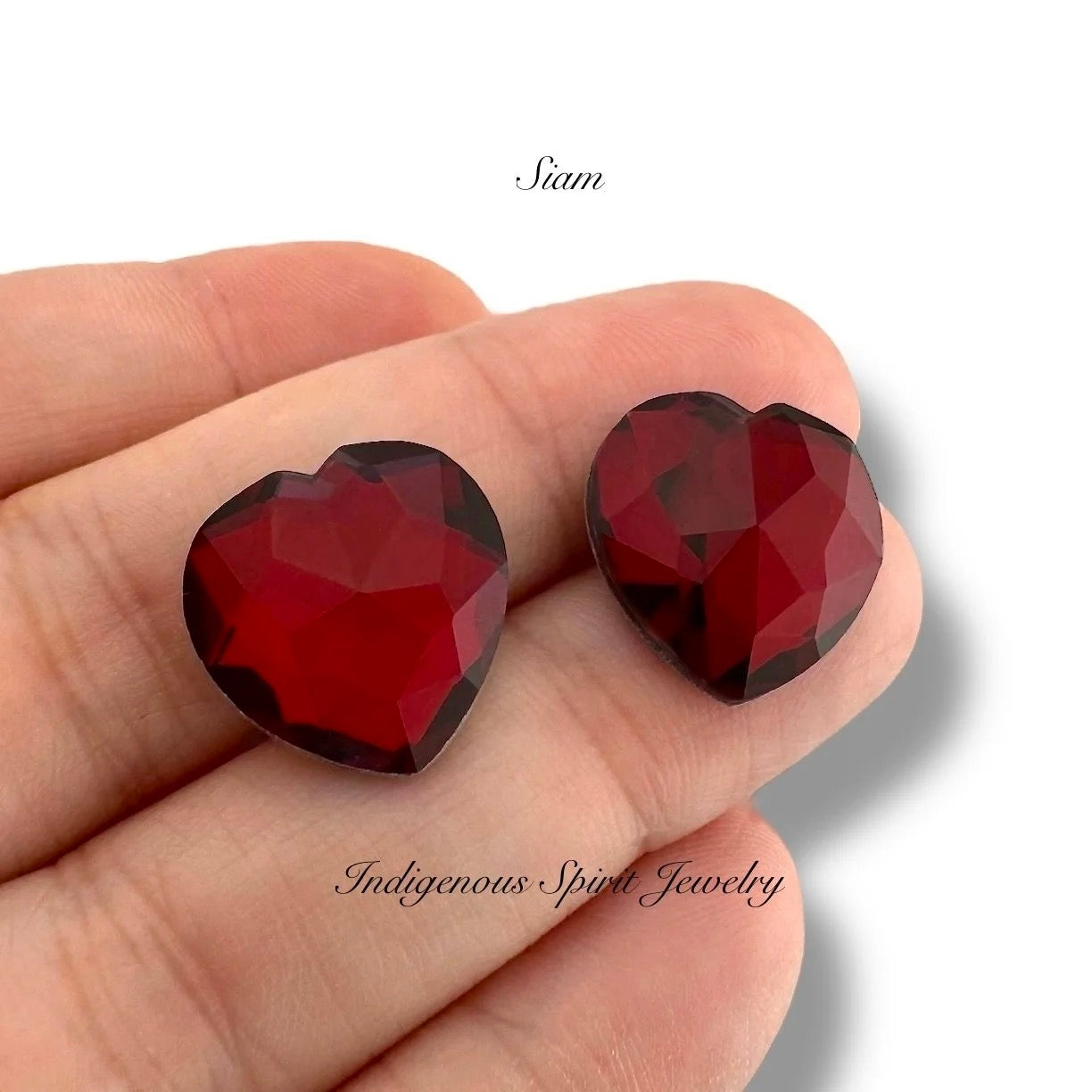 COLLECTION  - 16mm Heart Flower Cut K9 Crystal Cabochons