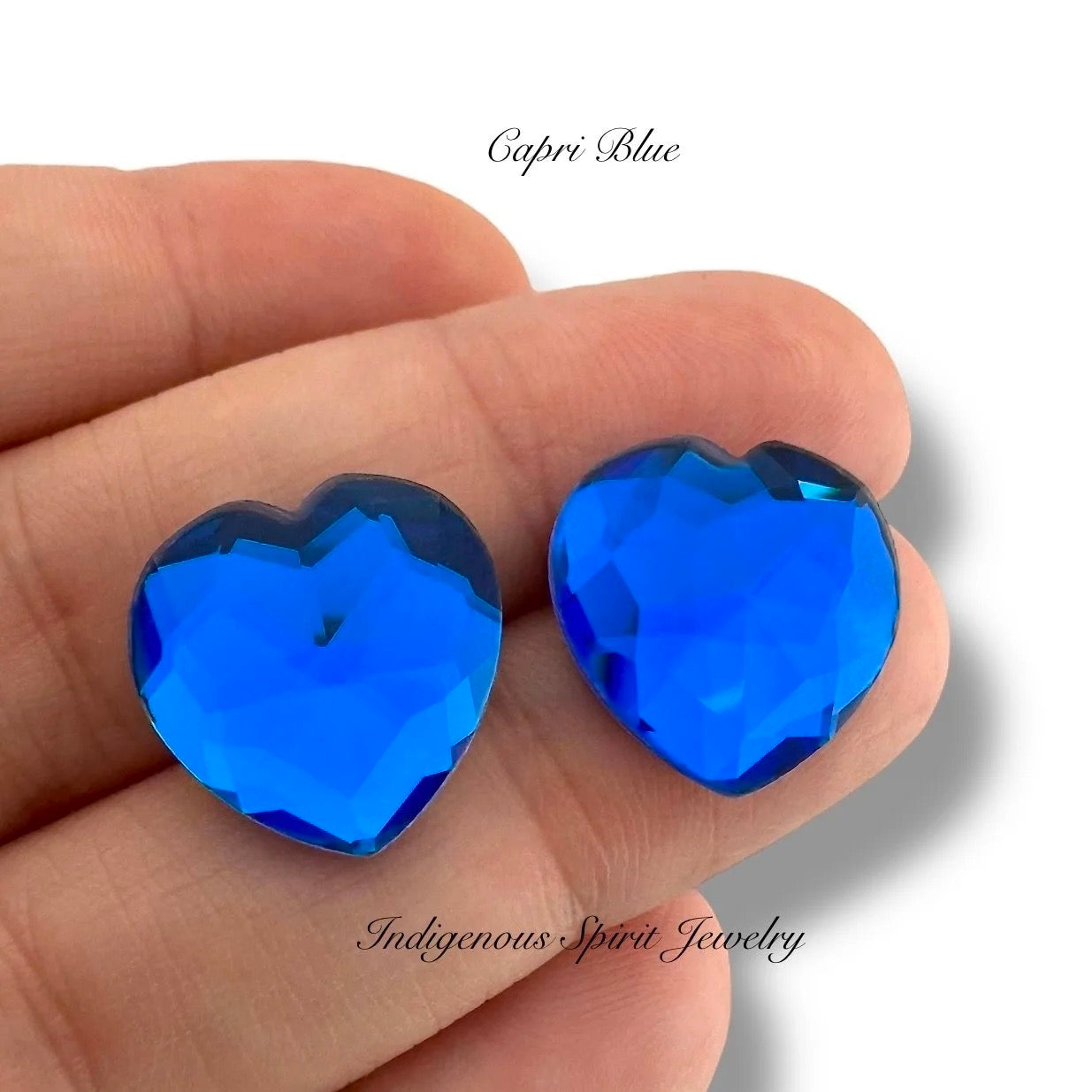 COLLECTION  - 16mm Heart Flower Cut K9 Crystal Cabochons