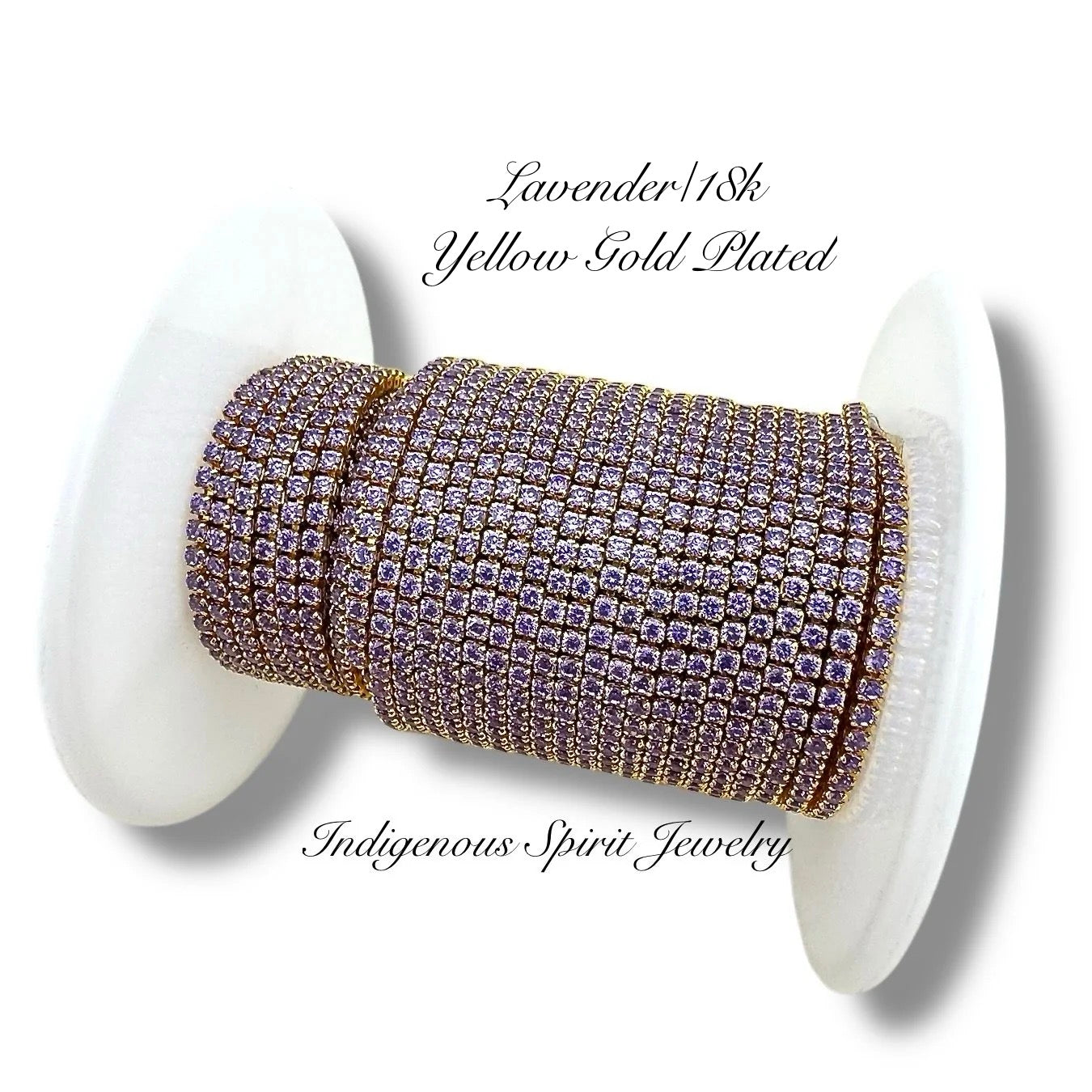 Square Micro Cubic Zirconia banding - 18k Gold Plated