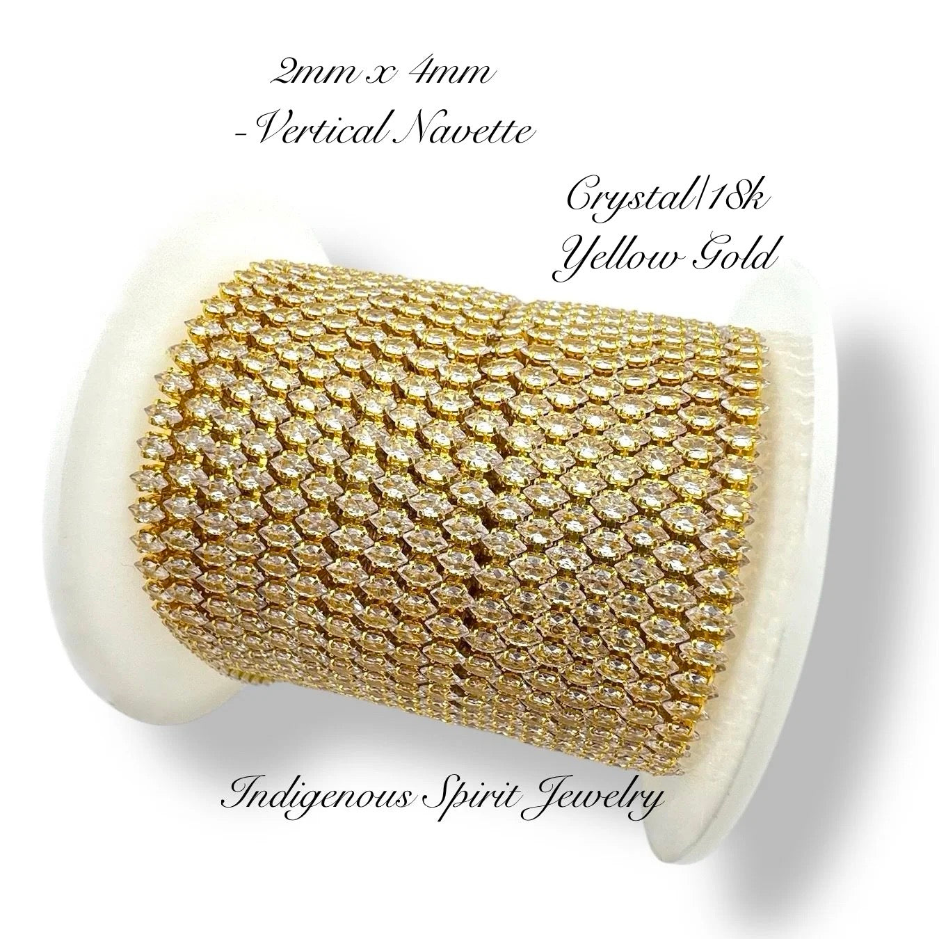 Navette Cubic Zirconia Banding - 18k Gold Plated