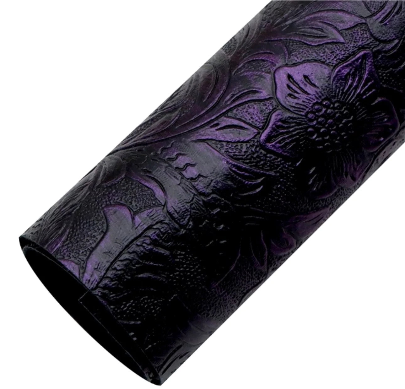 COLLECTION - Metallic Fancy Flower Faux Leather Backing