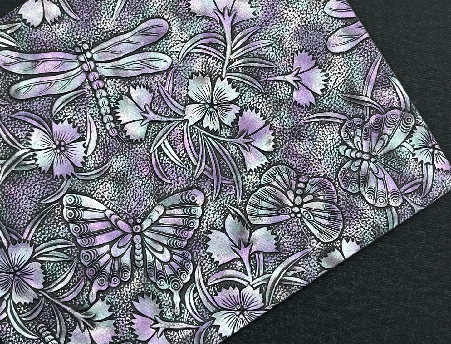 COLLECTION - Dragonfly & Butterfly Embossed Faux Leather Backing