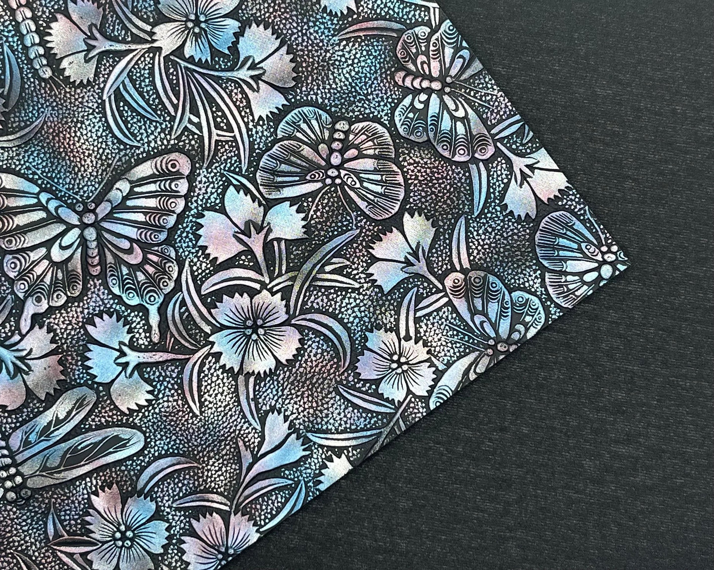 COLLECTION - Dragonfly & Butterfly Embossed Faux Leather Backing