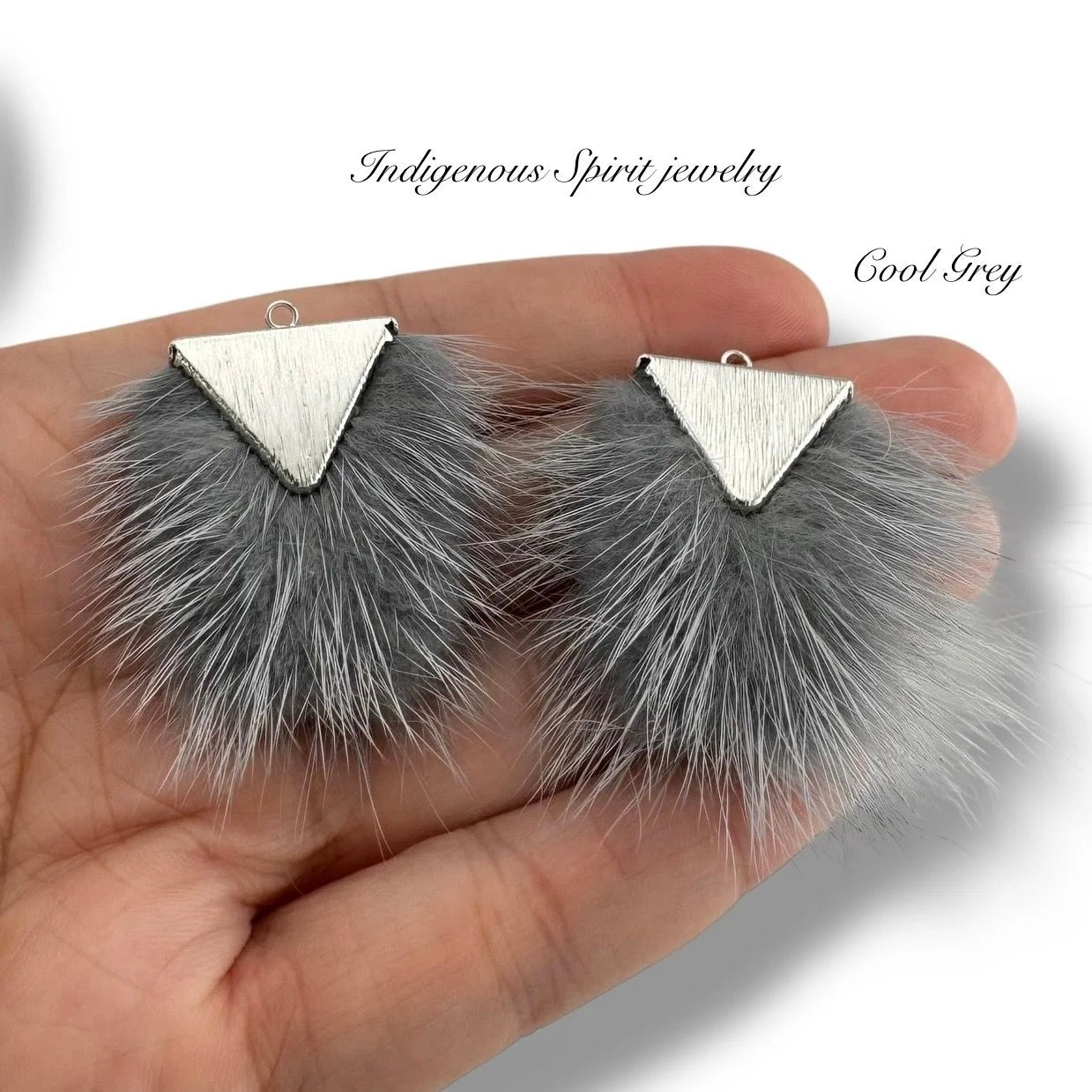 Silver Base - Mini Mink Fur Connectors