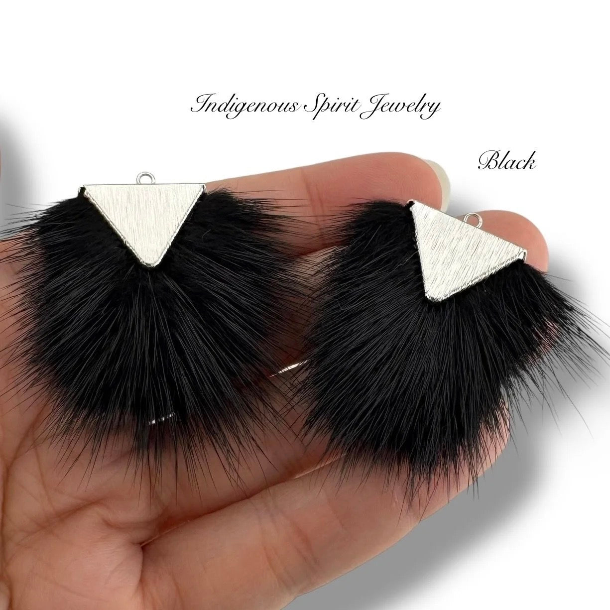 Silver Base - Mini Mink Fur Connectors