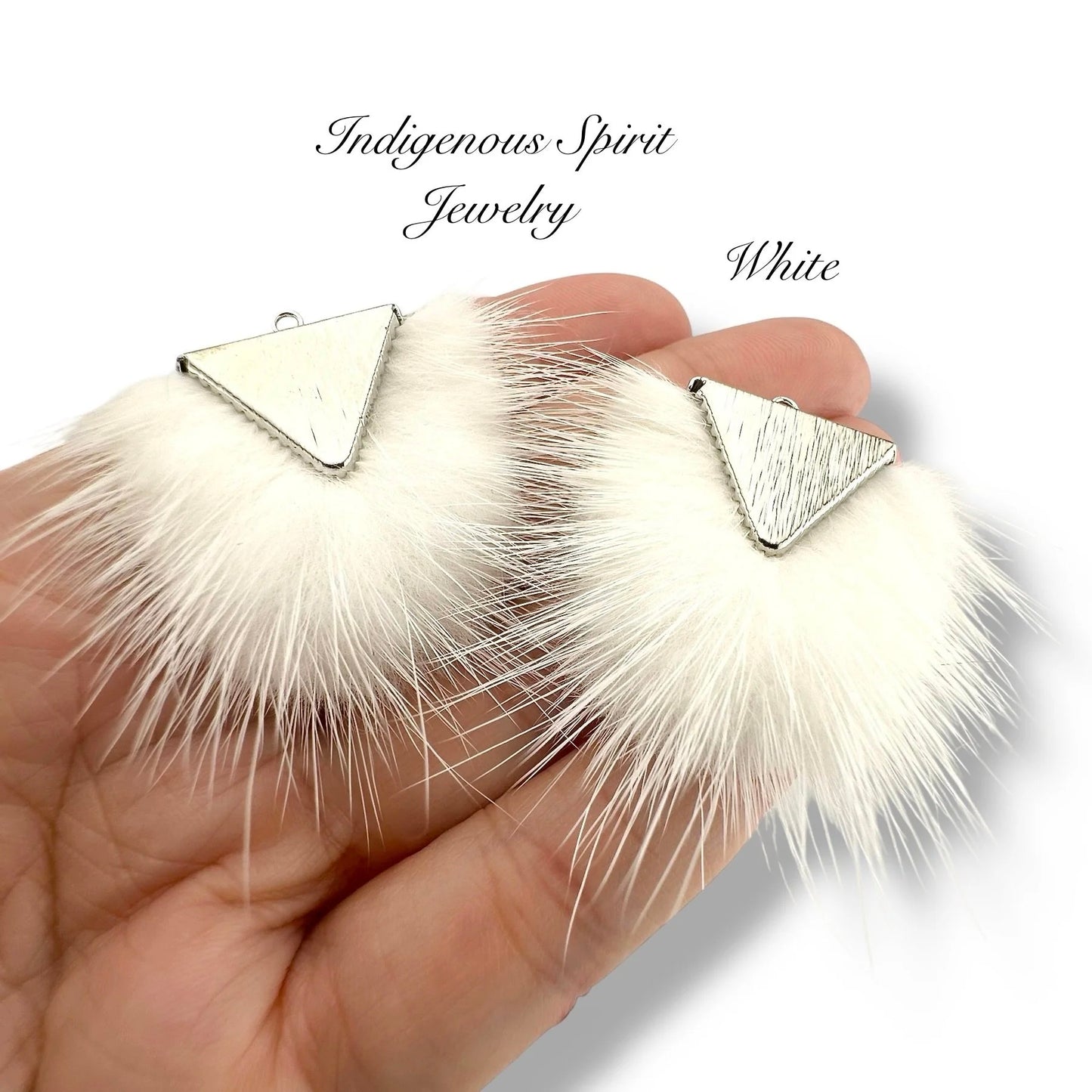 Silver Base - Mini Mink Fur Connectors