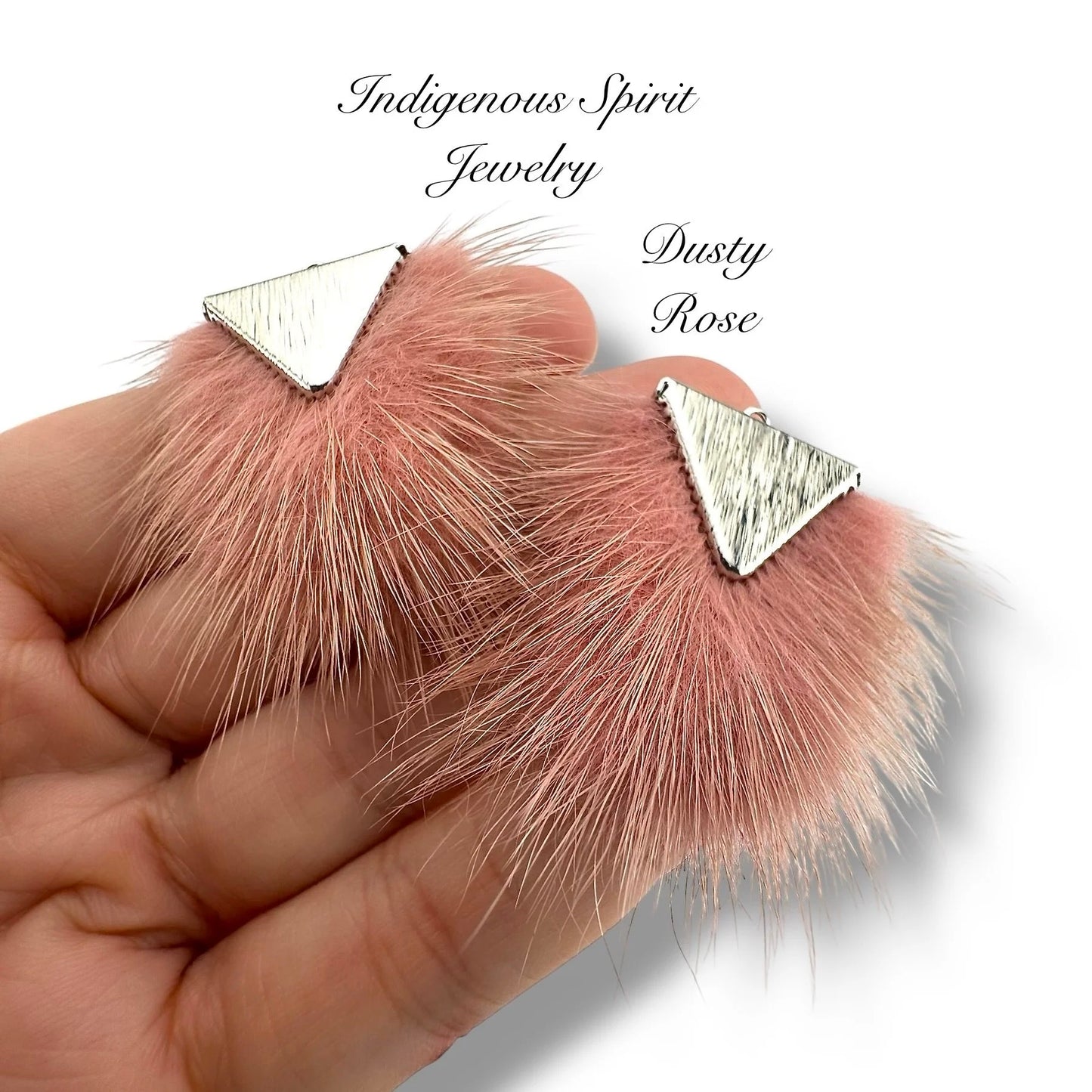Silver Base - Mini Mink Fur Connectors