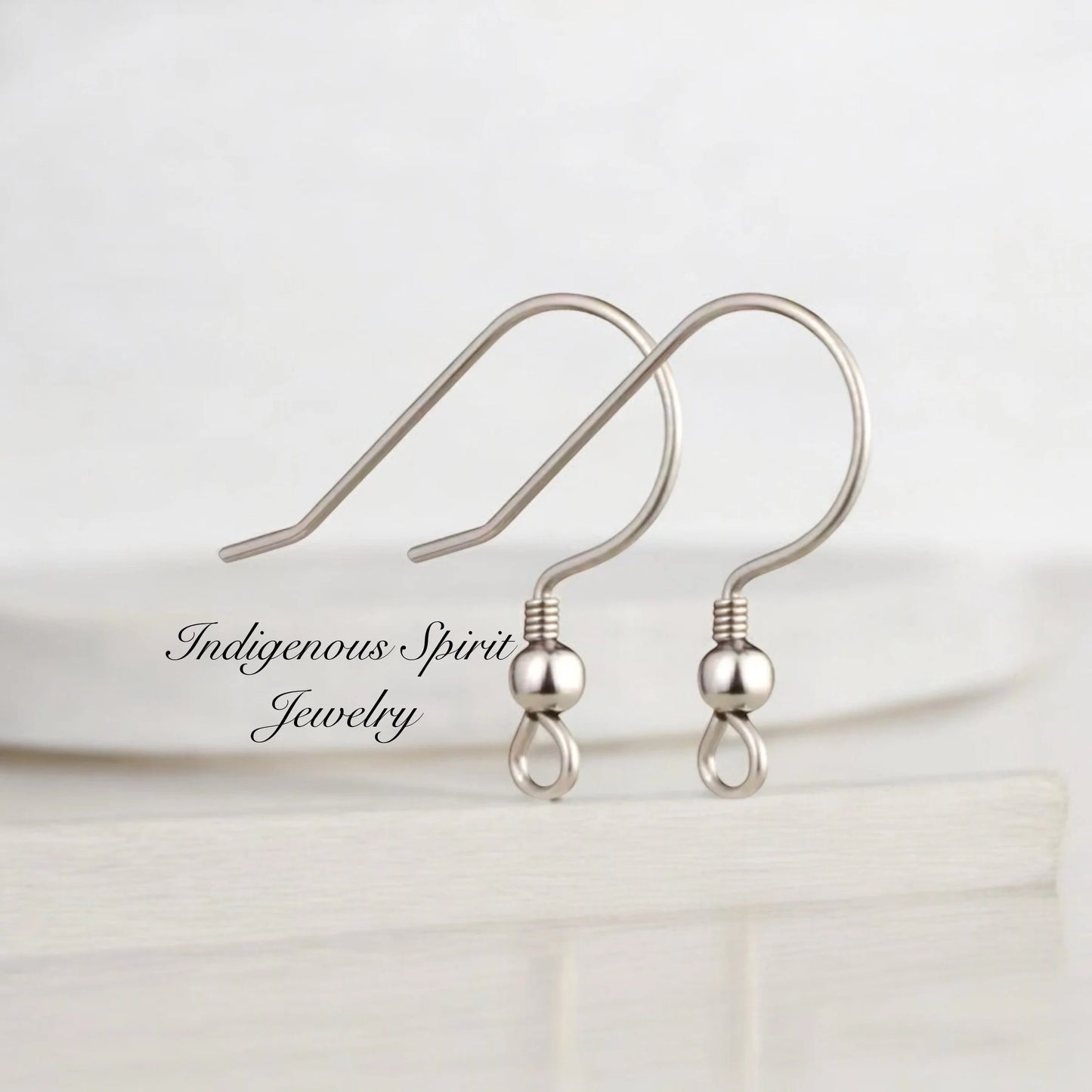 Surgical Stainless Steel Fish Hook Findings - vertical and horizontal hoops