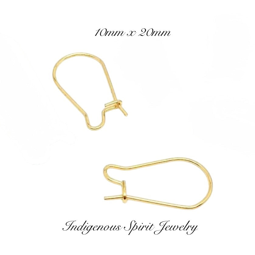 316 Stainless Steel Kidney Hook Findings (Gold Colour)