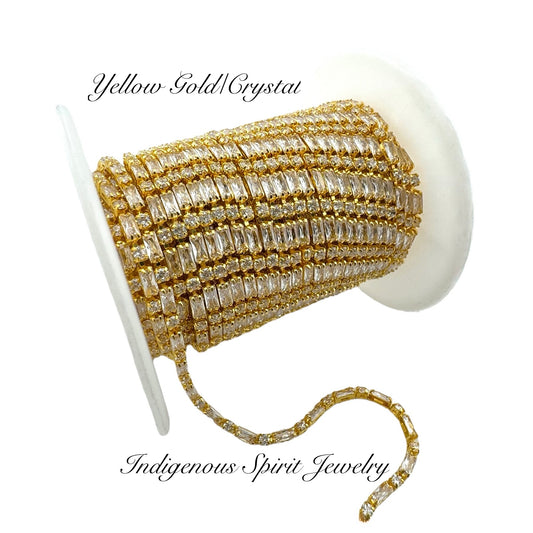 18k Circles & Rectangles Chain Banding