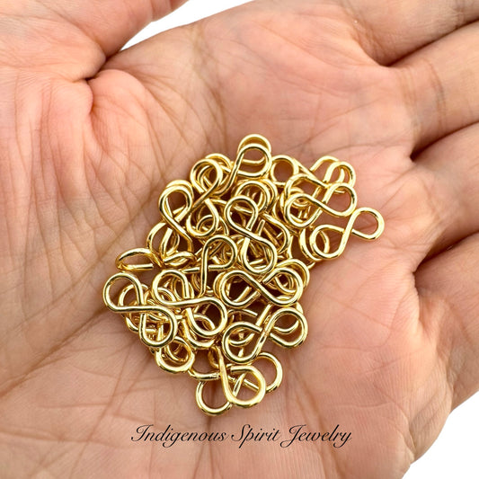 Brass Colour Plated Figure 8 Connectors