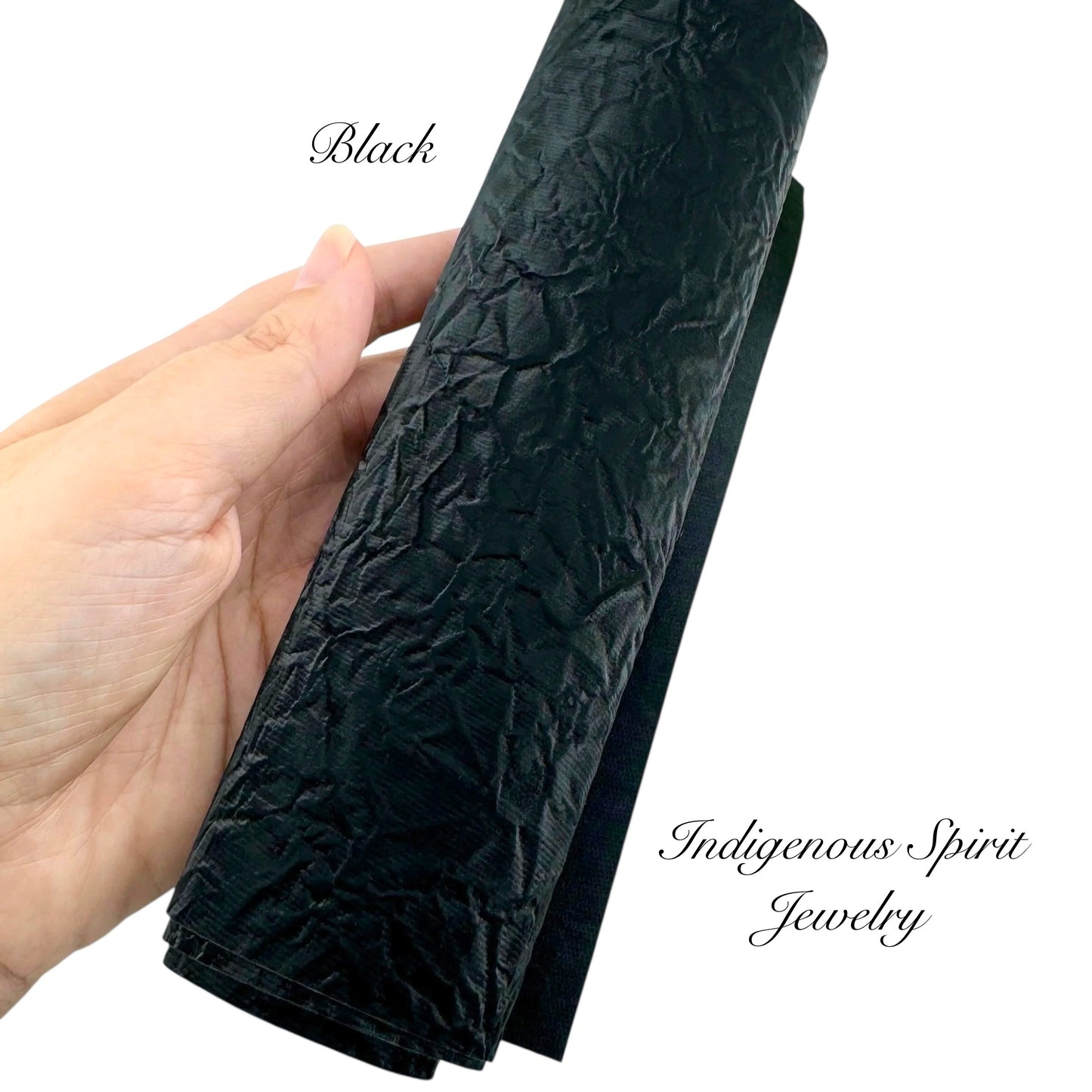 Crushed Velvet Look Faux Leather Backing (6 Colours)