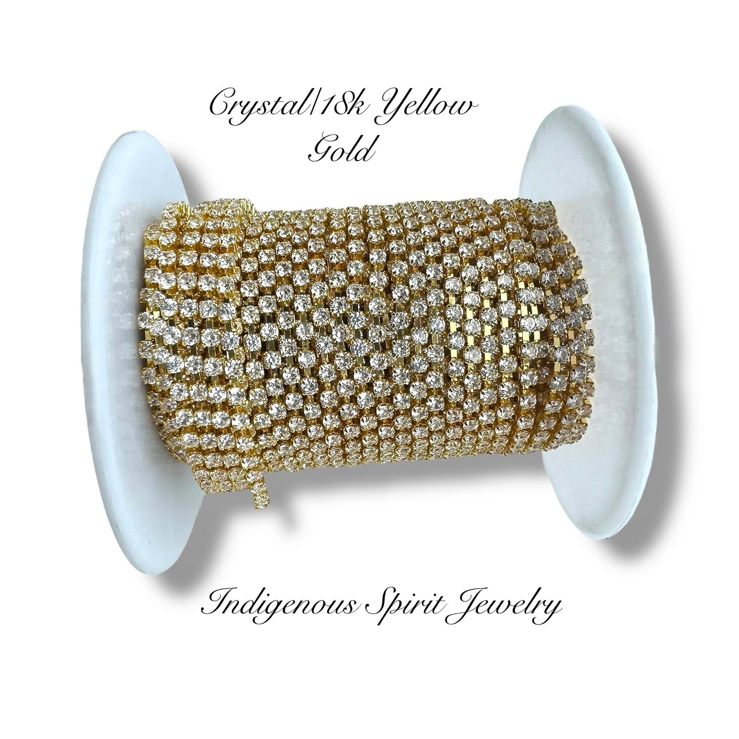 SS6 Circle Style 2 Cubic Zirconia Banding - 18k Gold Plated