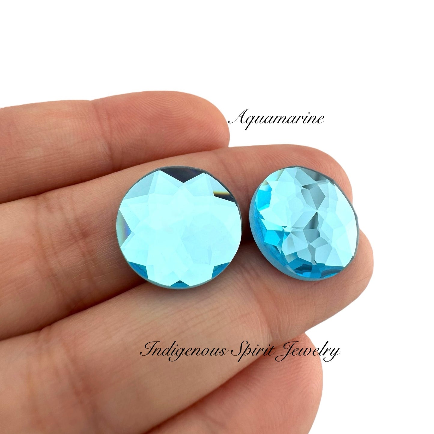 COLLECTION - 16mm Circle Flower Cut K9 Crystal Cabochons