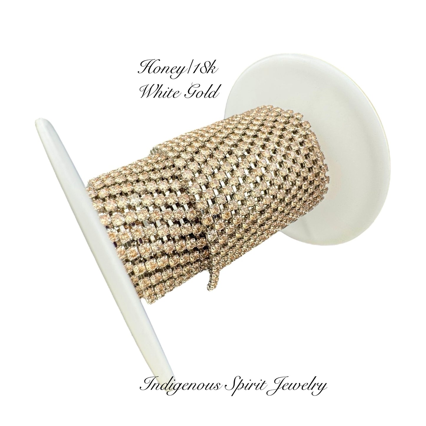 SS6 Circle Style 2 Cubic Zirconia Banding - 18k Gold Plated