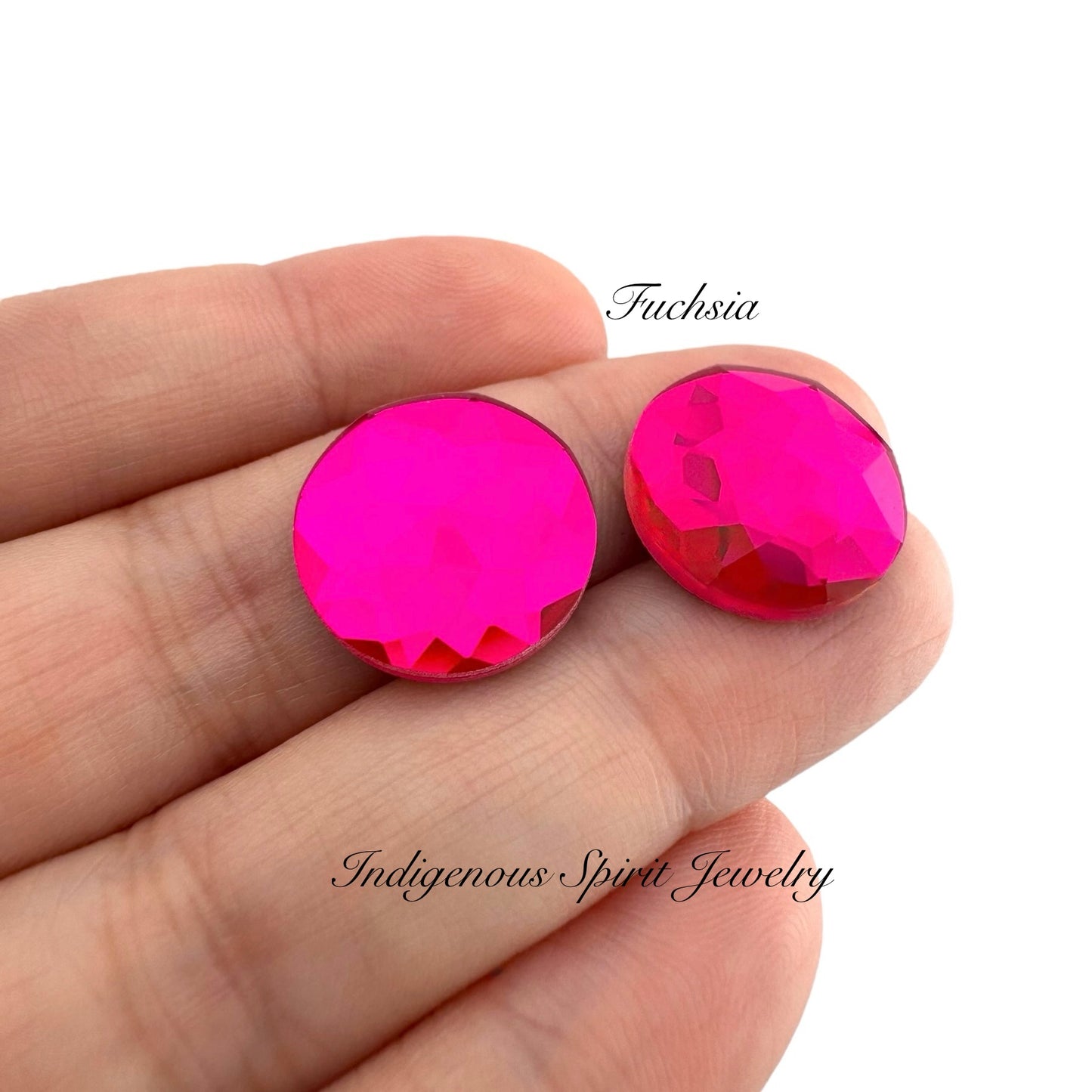 COLLECTION - 16mm Circle Flower Cut K9 Crystal Cabochons