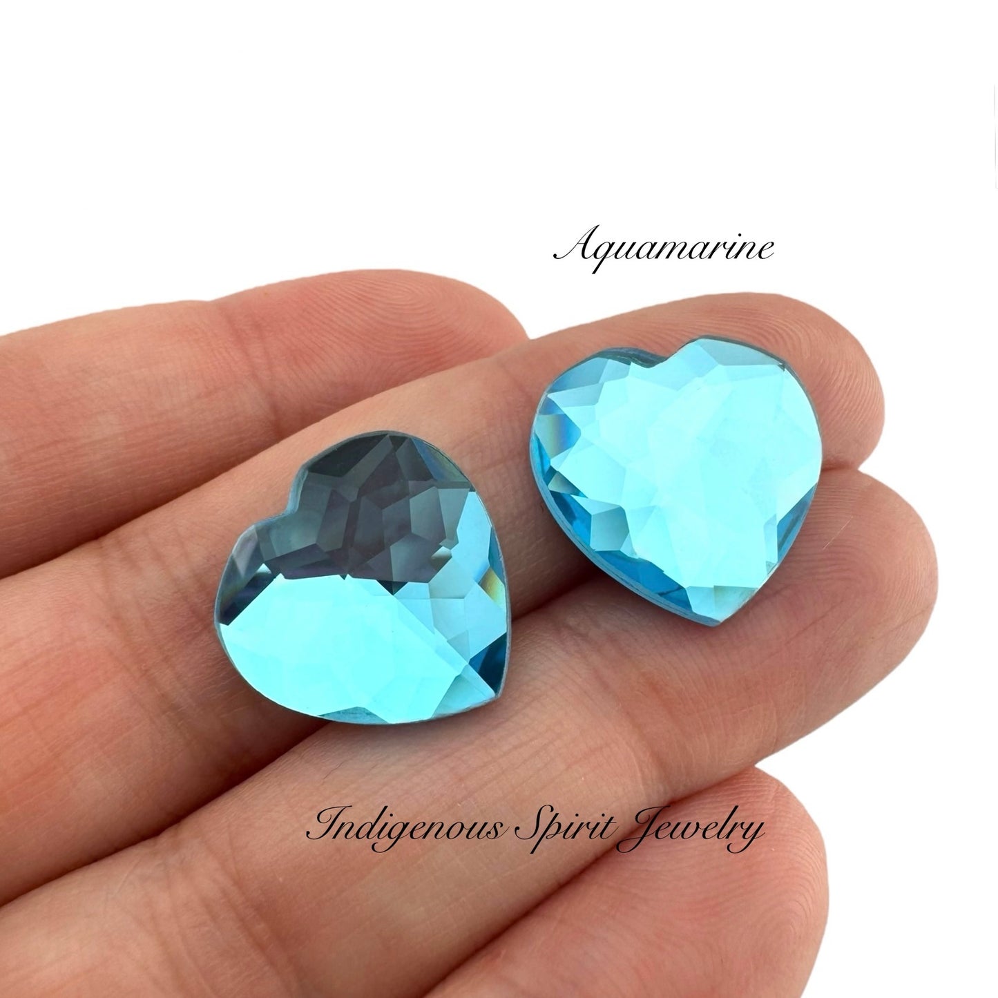 COLLECTION  - 16mm Heart Flower Cut K9 Crystal Cabochons