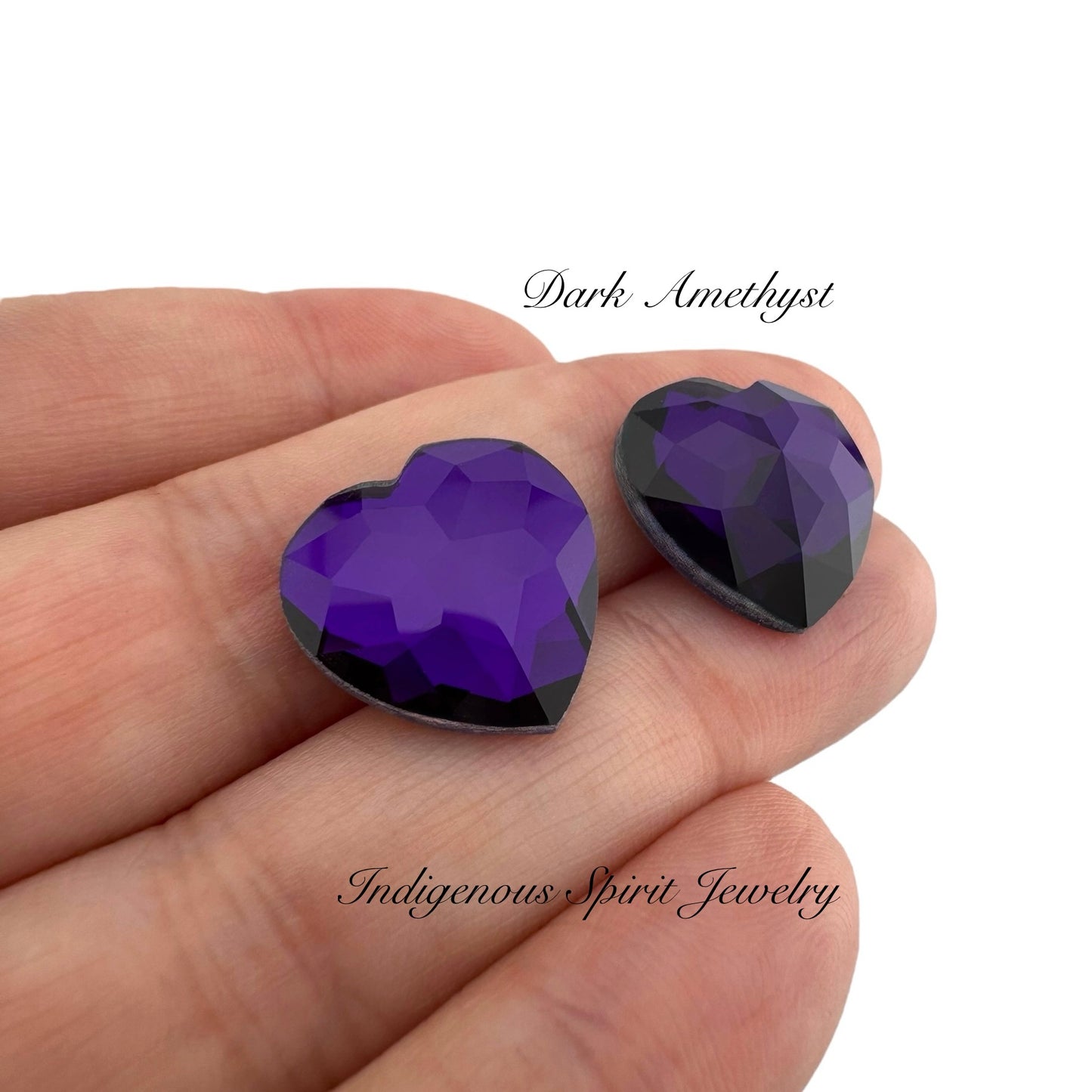 COLLECTION  - 16mm Heart Flower Cut K9 Crystal Cabochons