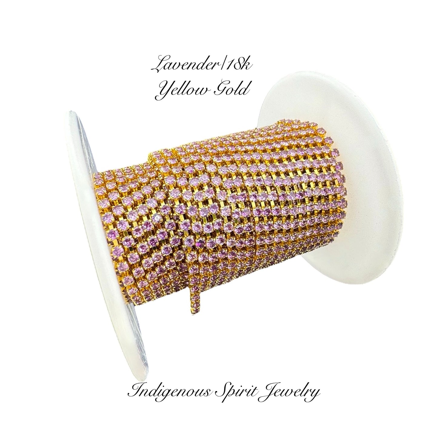 SS6 Circle Style 2 Cubic Zirconia Banding - 18k Gold Plated