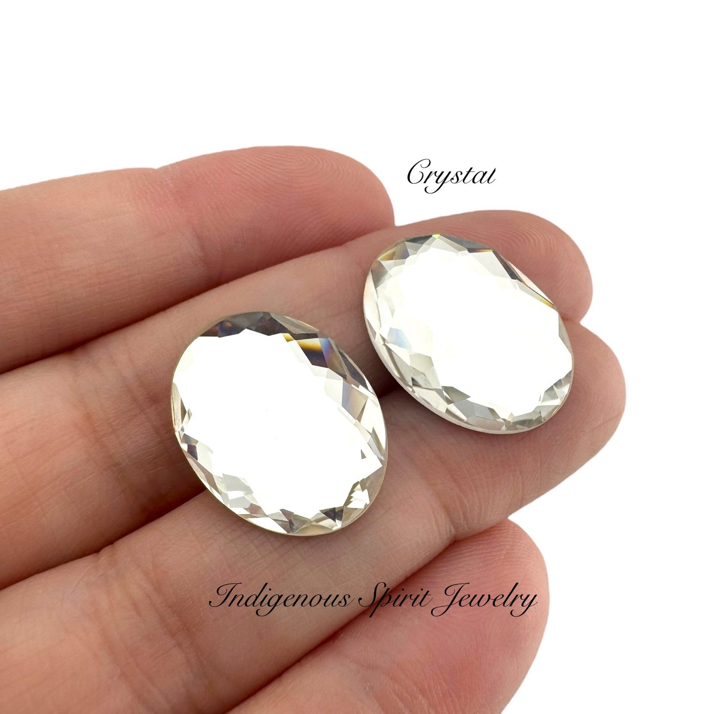 COLLECTION - Oval Flower Cut K9 Crystal Cabochons