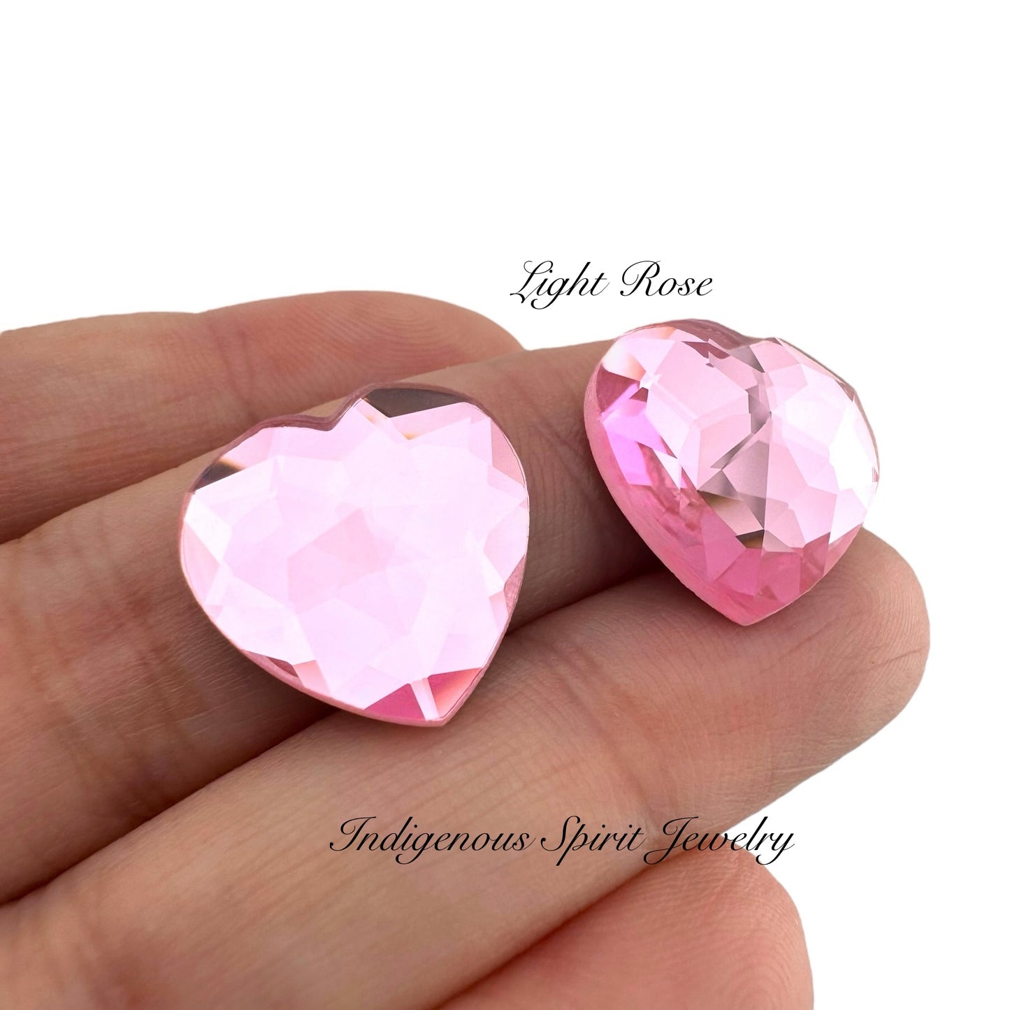 COLLECTION  - 16mm Heart Flower Cut K9 Crystal Cabochons