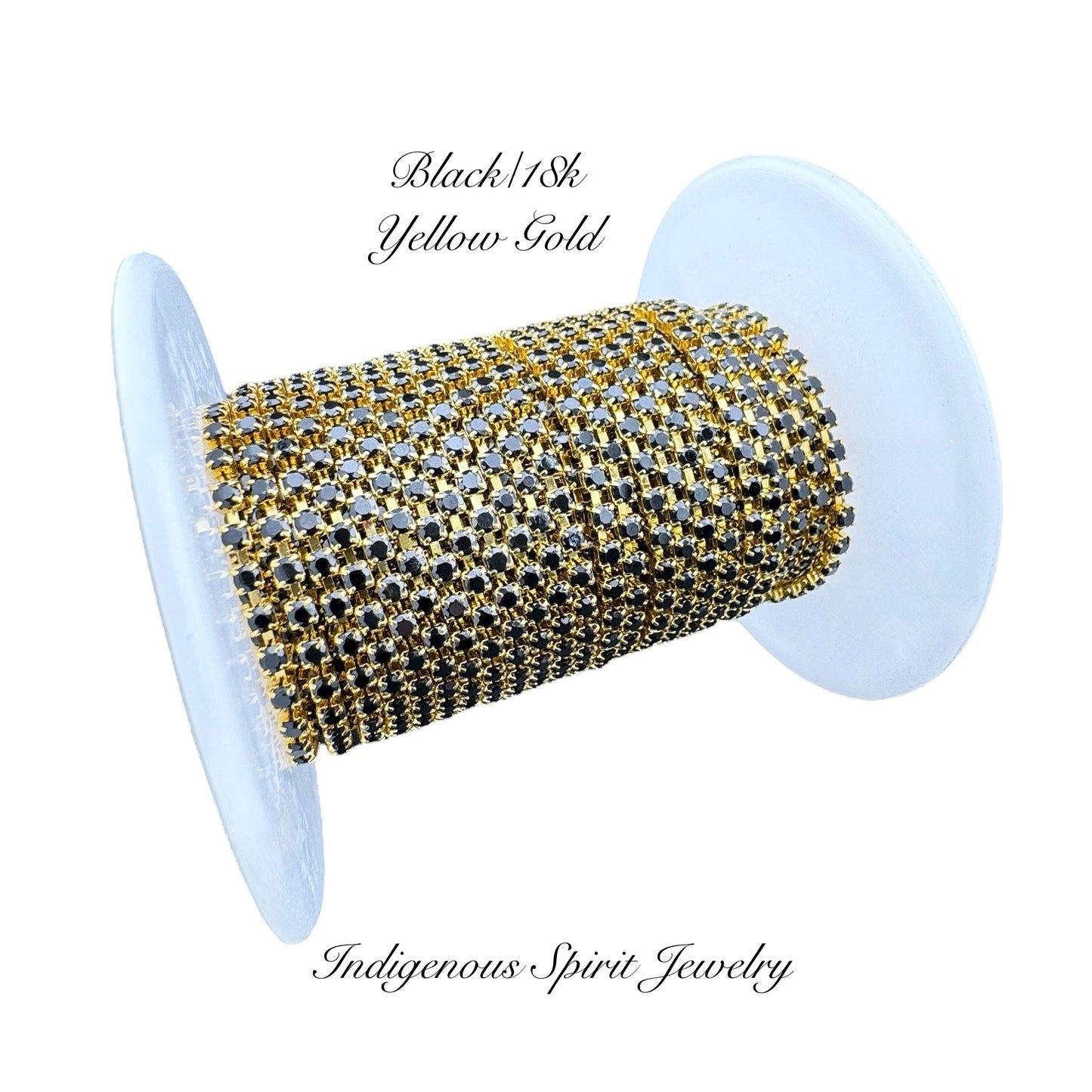 SS6 Circle Style 2 Cubic Zirconia Banding - 18k Gold Plated