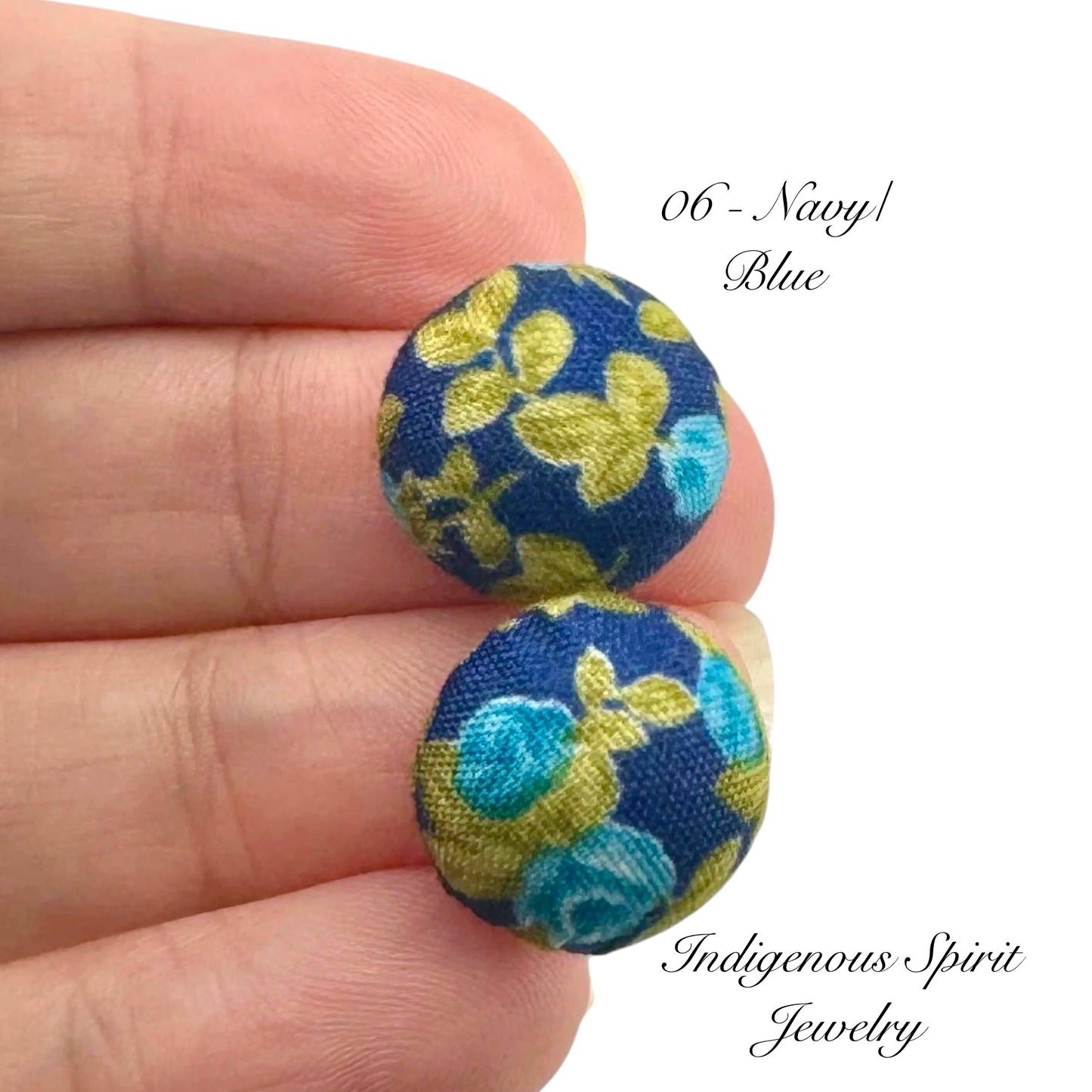 15mm Rose Fabric Covered Cabochons