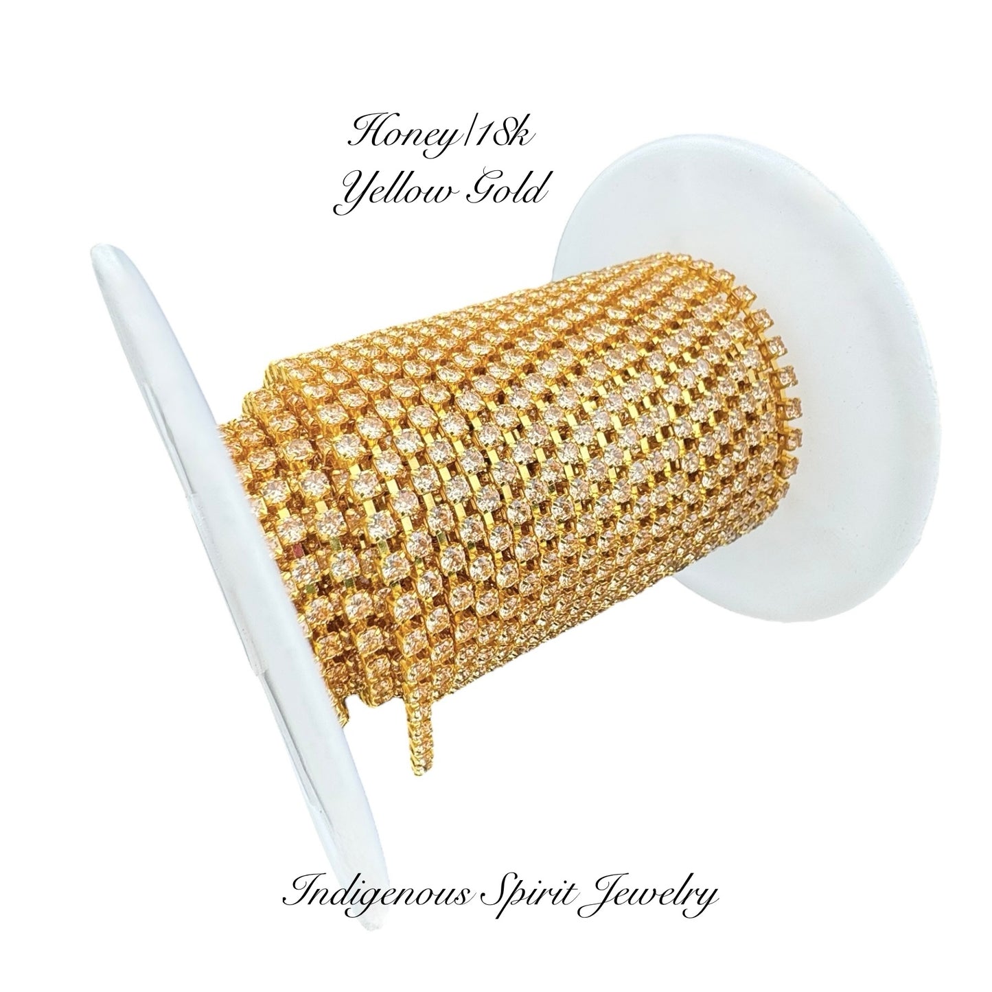 SS6 Circle Style 2 Cubic Zirconia Banding - 18k Gold Plated