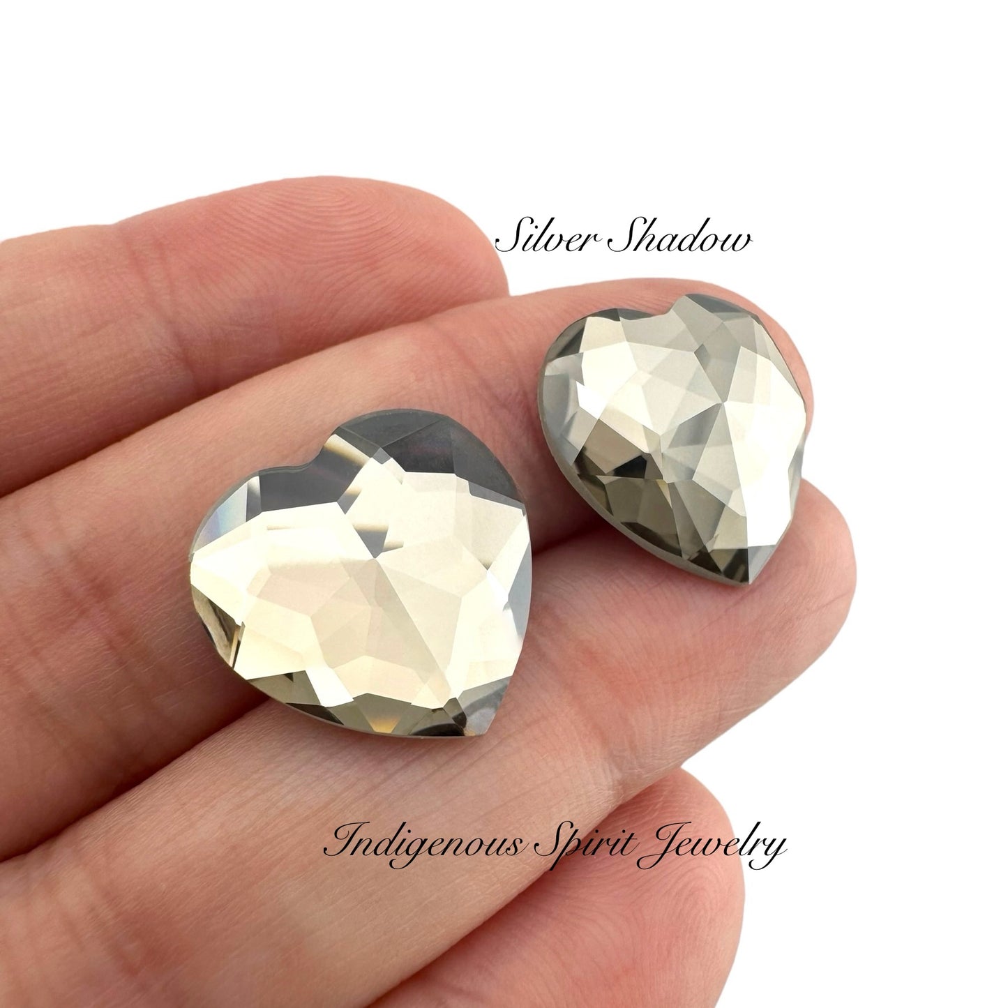 COLLECTION  - 16mm Heart Flower Cut K9 Crystal Cabochons
