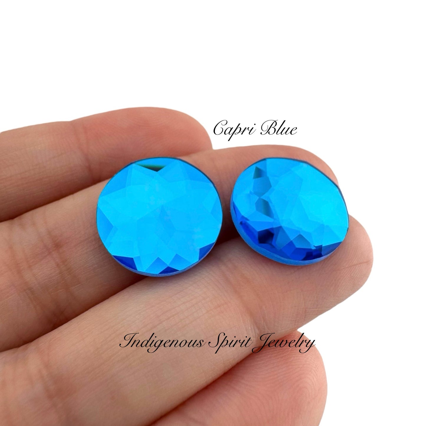 COLLECTION - 16mm Circle Flower Cut K9 Crystal Cabochons