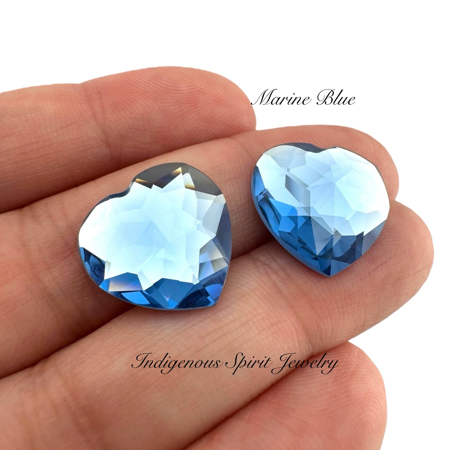 COLLECTION  - 16mm Heart Flower Cut K9 Crystal Cabochons
