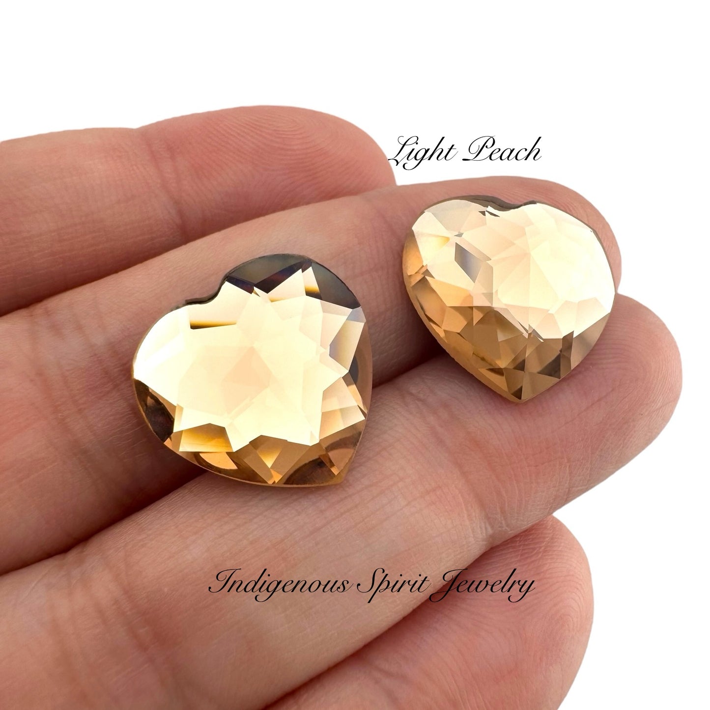 COLLECTION  - 16mm Heart Flower Cut K9 Crystal Cabochons