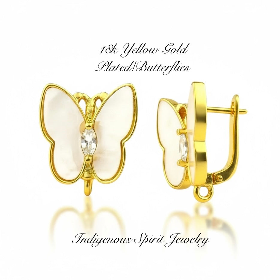 18k Gold Plated - Butterflies & Hearts Collection