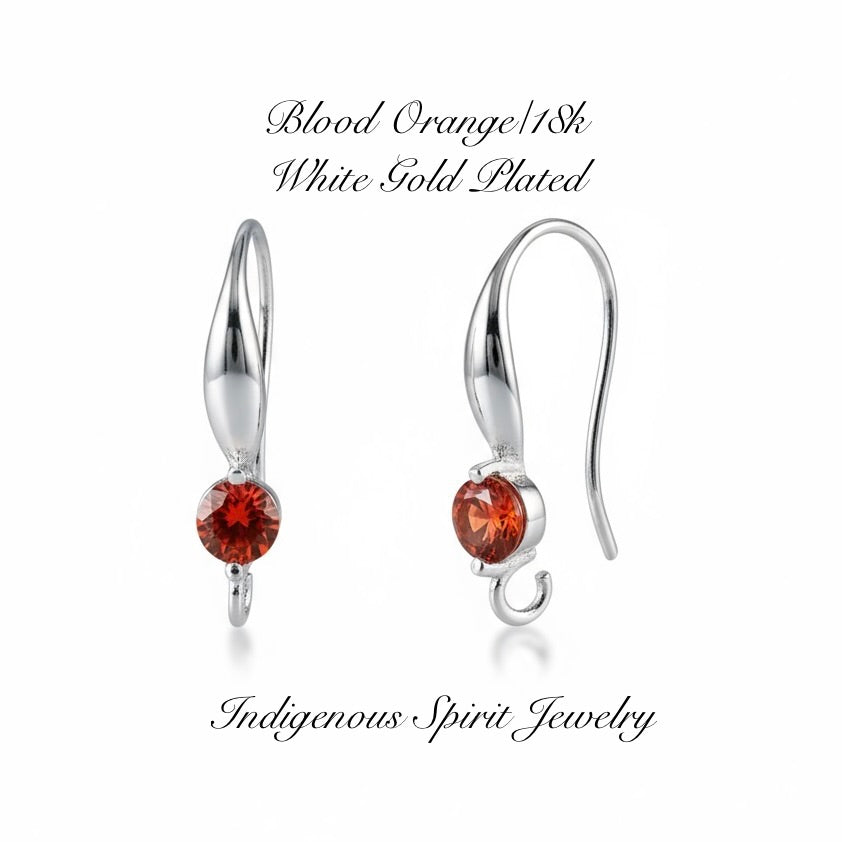 18k Gold Plated Hooks with Zircon Stones