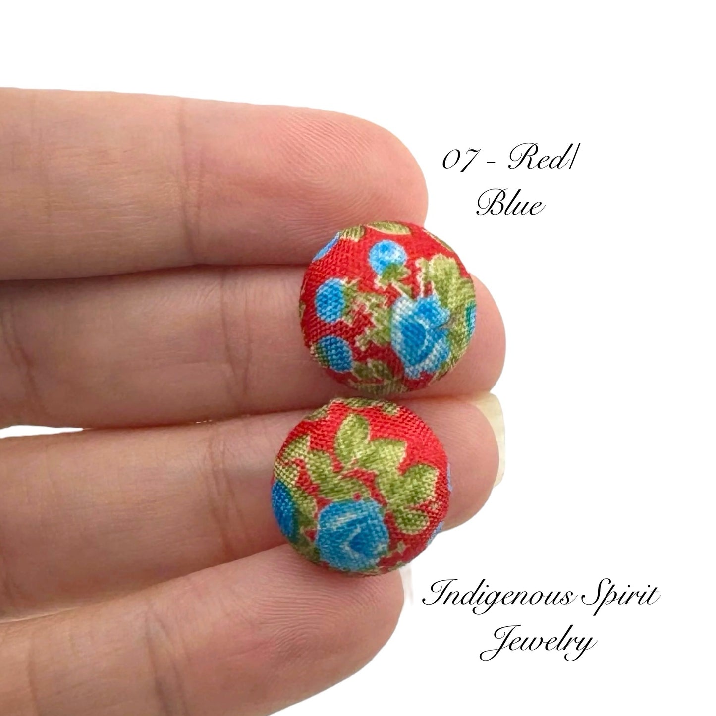 15mm Rose Fabric Covered Cabochons