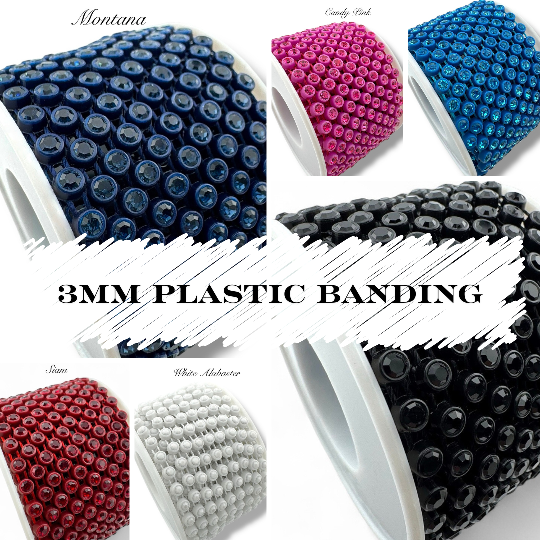 3mm (SS11) Plastic Rhinestone Banding