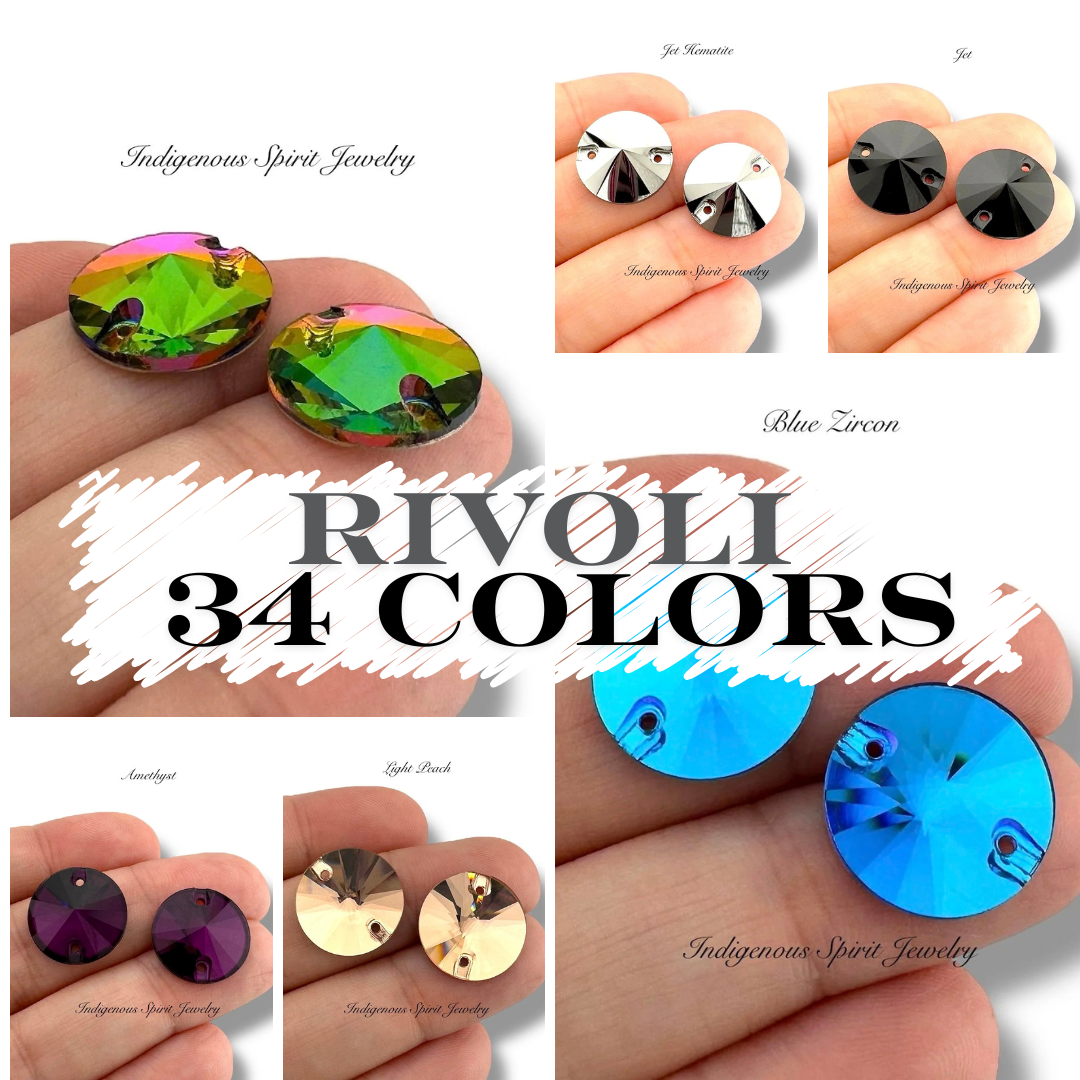 COLLECTION - 16mm Rivoli K9 Crystal Sew-on Cabochons