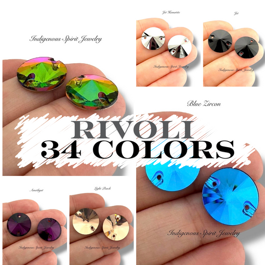 COLLECTION - 16mm Rivoli K9 Crystal Sew-on Cabochons